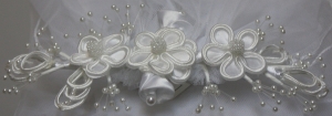 GIRLS COMMUNION FLOWER VEILS (006504F) WHITE
